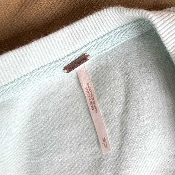 Free People Jordan Color Block Pullover Sweatshirt Top Citron Combo - Picture 6 of 14